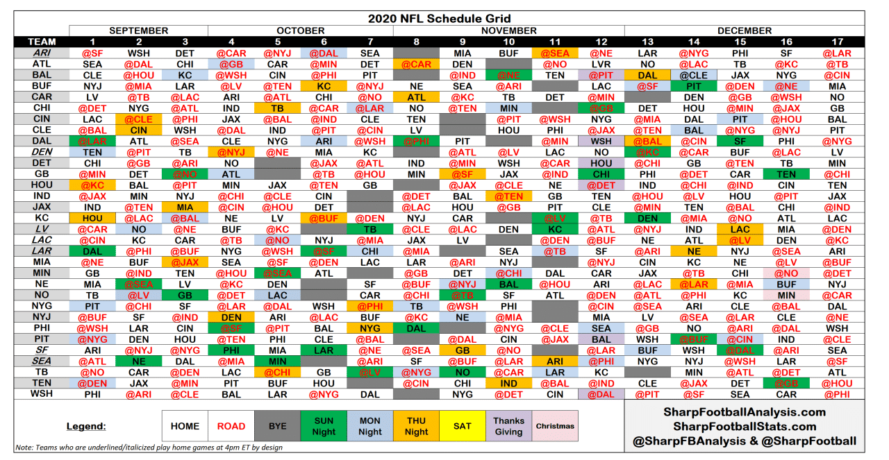 NFL Week 8 Schedule 2024