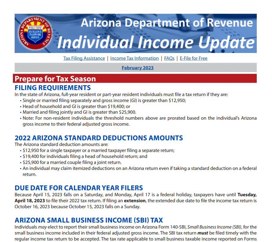 Arizona tax rebate for married couples in October 2024