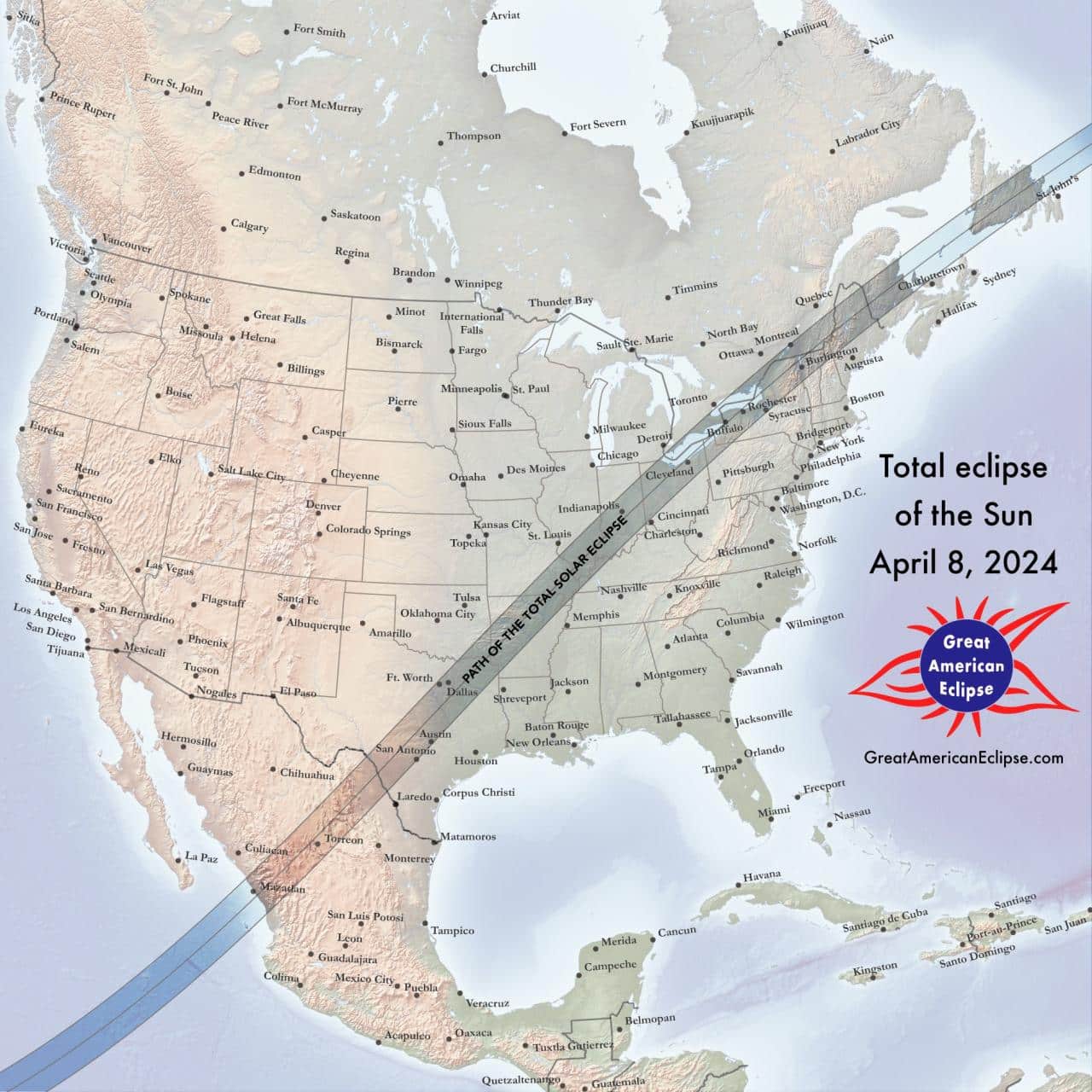 Where can I see the solar eclipse in October 2024