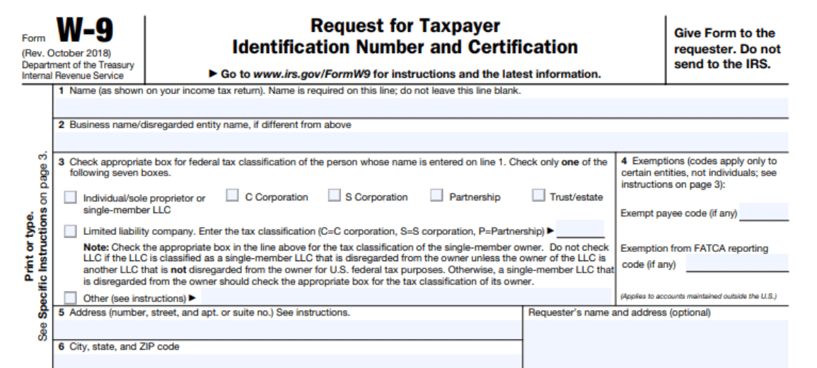 How to fill out W9 Form for October 2024