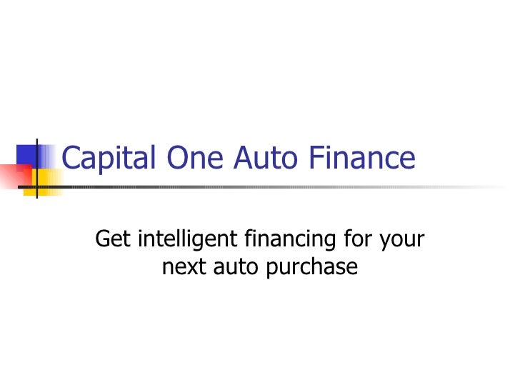 Capital One Auto Financing