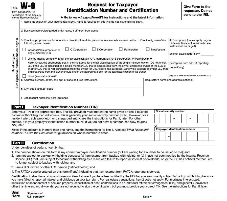 W9 Form October 2024 requirements for businesses