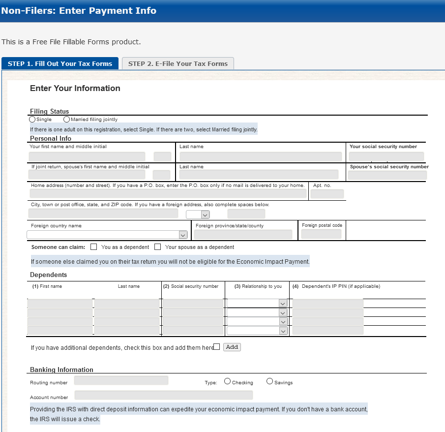 Irs stimulus payments intercept thieves could easy site some make non filers application step securitas network