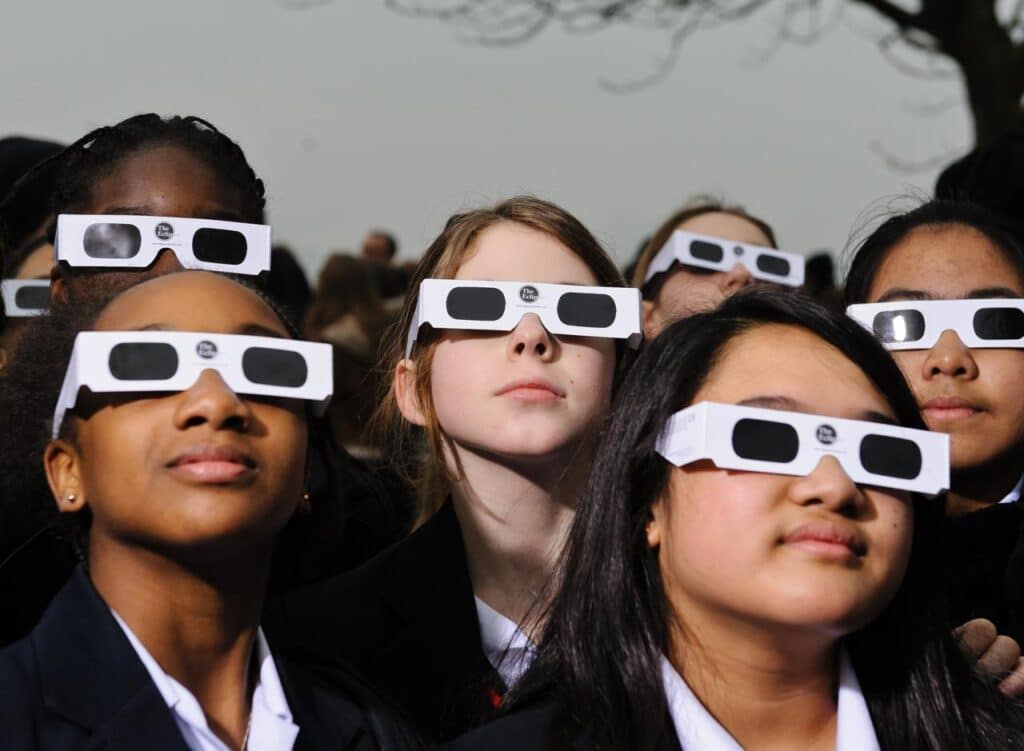 What are the safety precautions for watching a solar eclipse?