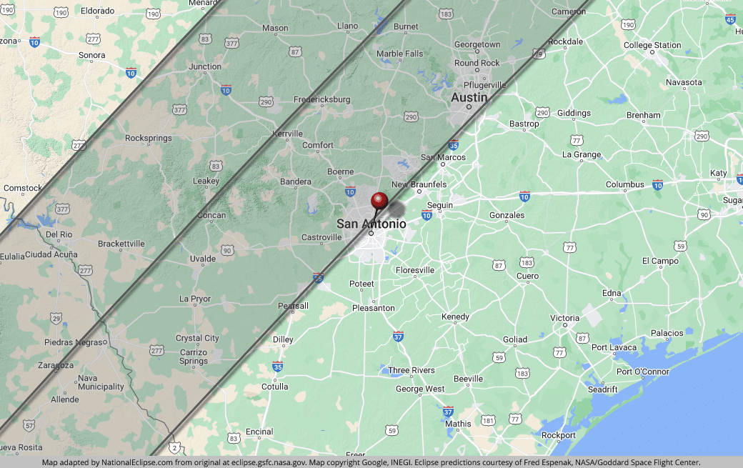 Eclipse viewing weather predictions for Texas in October 2024