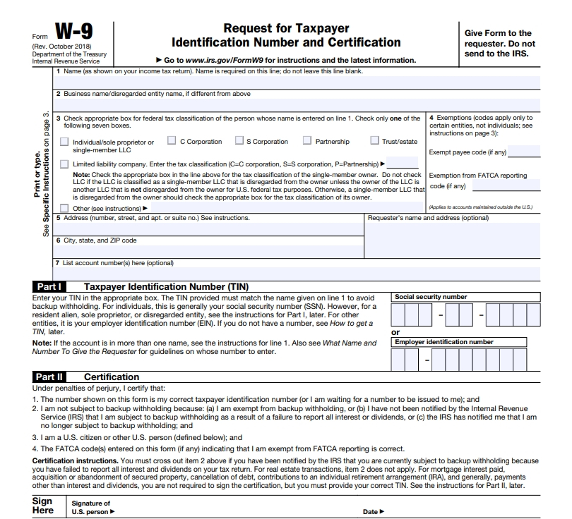 W9 Form October 2024 deadline for filing